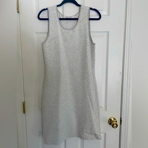 Athleta grey and white sweater dress